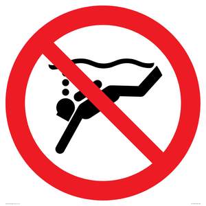 Prohibition: No sub-aqua diving